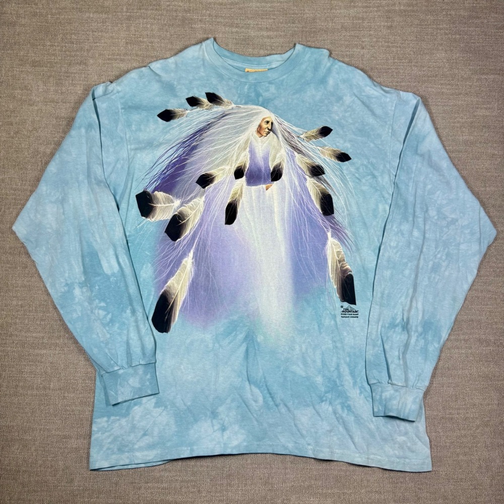 The Mountain Frank Howell Spirit of‎ the Wind Tie Dye Shirt XXL Vintage 90s